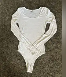 Hollister Classic White Long Sleeve Bodysuit