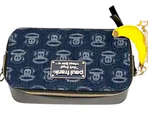Paul Frank Denim Bananas Clutch Full Zip Bag Charm