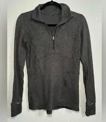 lululemon athletica Gray Quarter-Zip Sweater