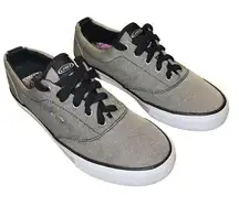 Lugz Seabrook Oxford Sneaker Women’s Size 8.5 Gray And Black Lace Up Black Laces