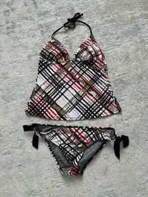 2piece Geometric Tankini swimwear Size L