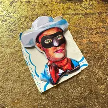 Vintage 1950's Lone Ranger Die Cut Tin Pin