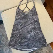 Lululemon grey / black Strappy Open Back Tank Top
