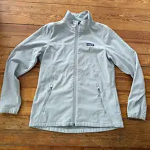 Patagonia Gray Full Zip Adze Softshell Polartech Hiking Jacket L Gordon College‎