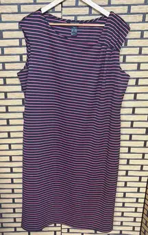 Ashley Stewart Pink And Blue Stripe Tank‎ Dress Size 18/20