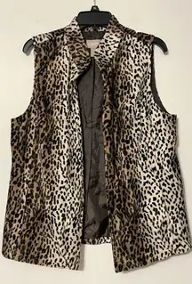 Like new Chicos cheetah print vest—size 1