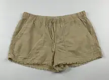 Bella Dahl Tan Tencel Pull On Shorts S