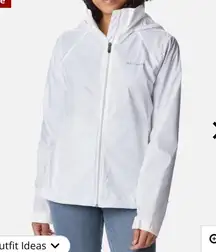 White Hooded Rain Coat