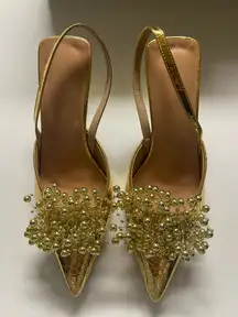 Gold formal heels