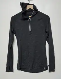 Meriwool Layers Womens Merino 190g Base Layer Long Sleeve Hoodie Gray Sz S