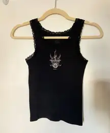 Black Lace John Galt Tank
