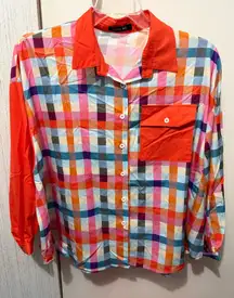 ChicMe Vibrant Orange and White Top