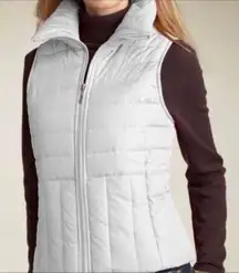 KENNETH COLE REACTION White Down/Feathers Quilted Puffer Vest Size L