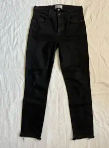 AGOLDE Sophie High Rise Feel Good Black Skinny Crop Jeans Size 27