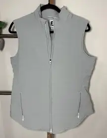 FootJoy Golf Vest Light Gray Textured Full Zip Sleeveless Athletic Size Medium