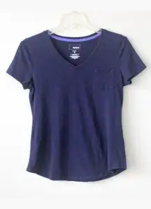 Sonoma Cotton Blue V-Neck T-Shirt Drawstring Pants Matching Pajama Set Small