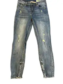 Pistola Distressed Skinny Jeans Blue Women's Size 28 Medium Wash inseam 26