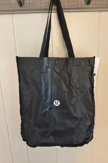 Lululemon Large Shopping Reusable Tote Bag Beach Black White