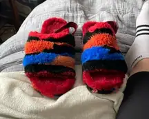 Ugg Fluff Yeah Slides Slippers Cali Collage Red Sz 10