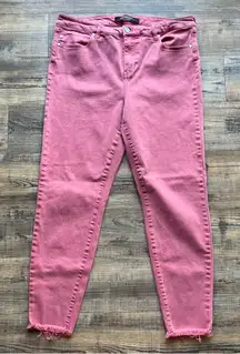 Liverpool Los Angeles Womens Red The Hugger Skinny Denim Jeans Size 14