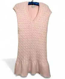 BRAND NEW 525 America Revolve baby light pink cotton cable knit sweater vest M L