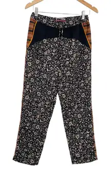 Scotch & Soda Womens Floral Mid-High Rise Elevated Indie Ankle Satin Pants Small