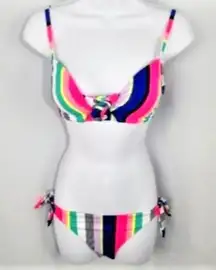 NoBo Neon Stripe Juniors Bikini L‎