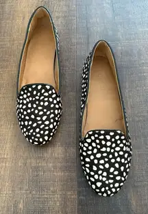 J.Crew Calf Hair Doe Animal Print Loafers Flats Size 7