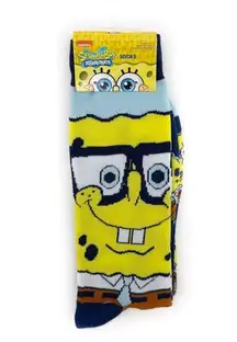 SpongeBob SquarePants Crew Socks Mens Womens Fun Novelty Gift Nickelodeon Y2K