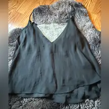 FREE PEOPLE Black Cami Top with Lace Bandeau