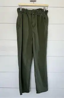 7 for all Mankind Women’s 30 Olive Green Paperbag Jeans