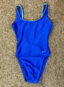 Nike Swimsuit Womens 8 Used Blue One Piece