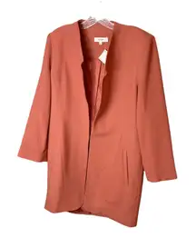 Umgee USA Women's Small Open Front Blazer Jacket Career Casual Salmon‎