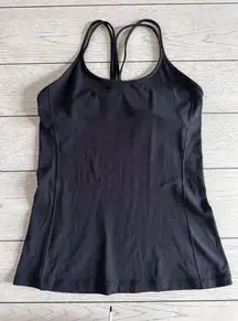 Lululemon black tank top size 8 excellent pre owned condition