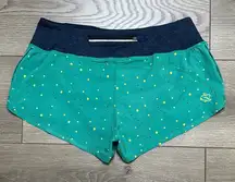 Rabbit Catch Me If You Can Lined Running Shorts Green Yellow Size Small