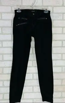 J Brand Zoey Triple Zip Skinny Jeans in Jett 25