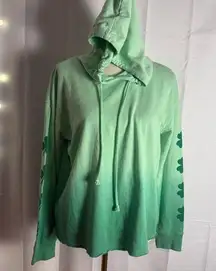 Doe Mint Green Hoodie with Clover Design