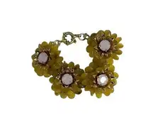 J. Crew Jewelry Crew Embellished Brulee Flower Bracelet Yellow/pink