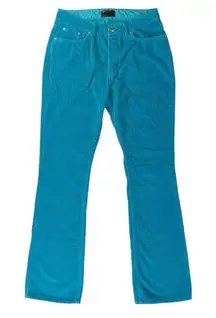 ASOS Design Bright Blue Corduroy Jeans Boot Cut Size 30 X 36 TALL