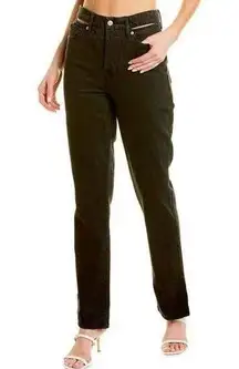 Good American  Good Boy Cutout Bootcut Jeans Button Fly High Rise Black Size 8