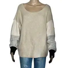 Wool Color Block Sweater