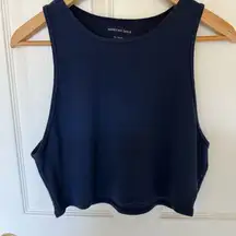American Eagle cropped boxy navy blue tank top in XXL