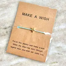 𝅺Make a Wish Good Luck Star‎ Gift Bracelet | Blue