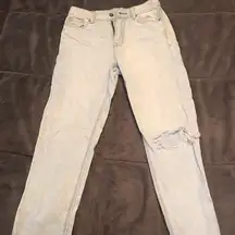American eagle size 0 distressed mom jeans