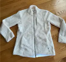 Calvin Klein Cream Fleece Zip-Up Jacket