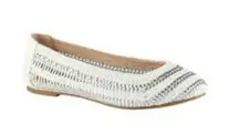 💕ALDO💕 Treleven White & Silver Woven Flats