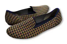 Rothy's The Loafer Sapphire and Camel Houndstooth Knit Women's 10.5