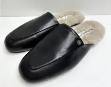 Ann Klein Loafers Womens Size 6.5 Black Faux Leather Slip On Laura Shoes