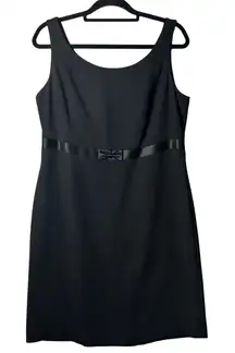 Amanda‎ Smith Dress Womens 12 Black Sleeveless Round Neck Sheath Mini Dress