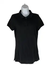 Aeropostale Women's Black Short Sleeved Polo Shirt SIze Large